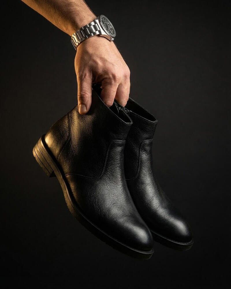 نیم بوت چرم طبیعی مردانه  کد 290751