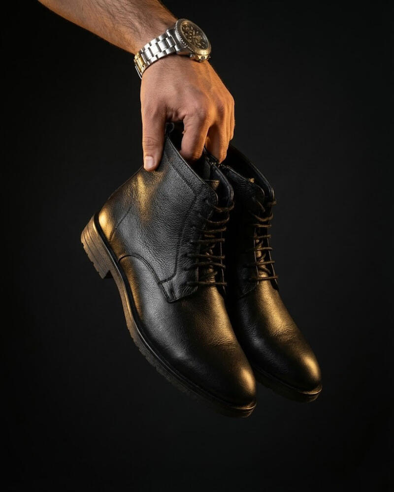 بوت مردانه زیپی بندی پنجه برت کد287781