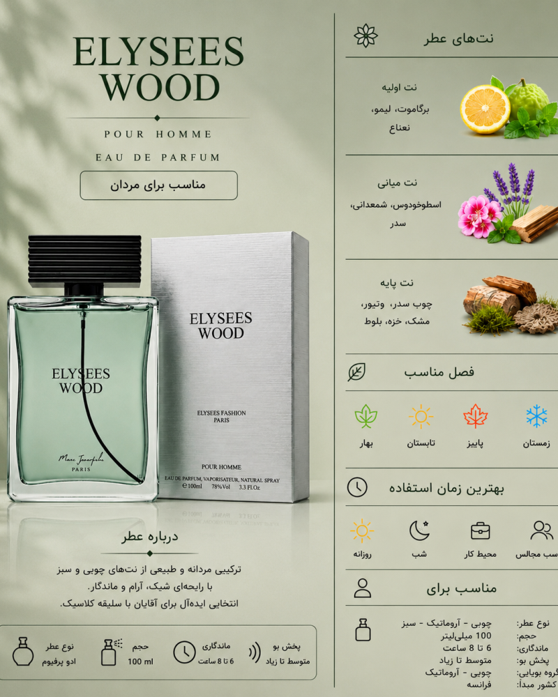 ادکلن  مردانه مارک جوزف Elysees Wood