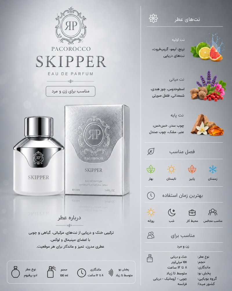 ادکلن مردانه پاکوروکا  Skipper