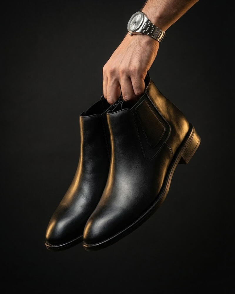 نیم بوت چرم طبیعی مردانه کد289822