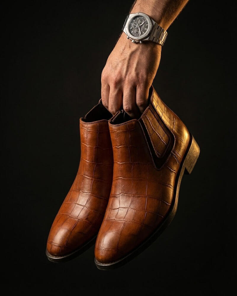 نیم بوت مجلسی  چرم مردانه کد767169